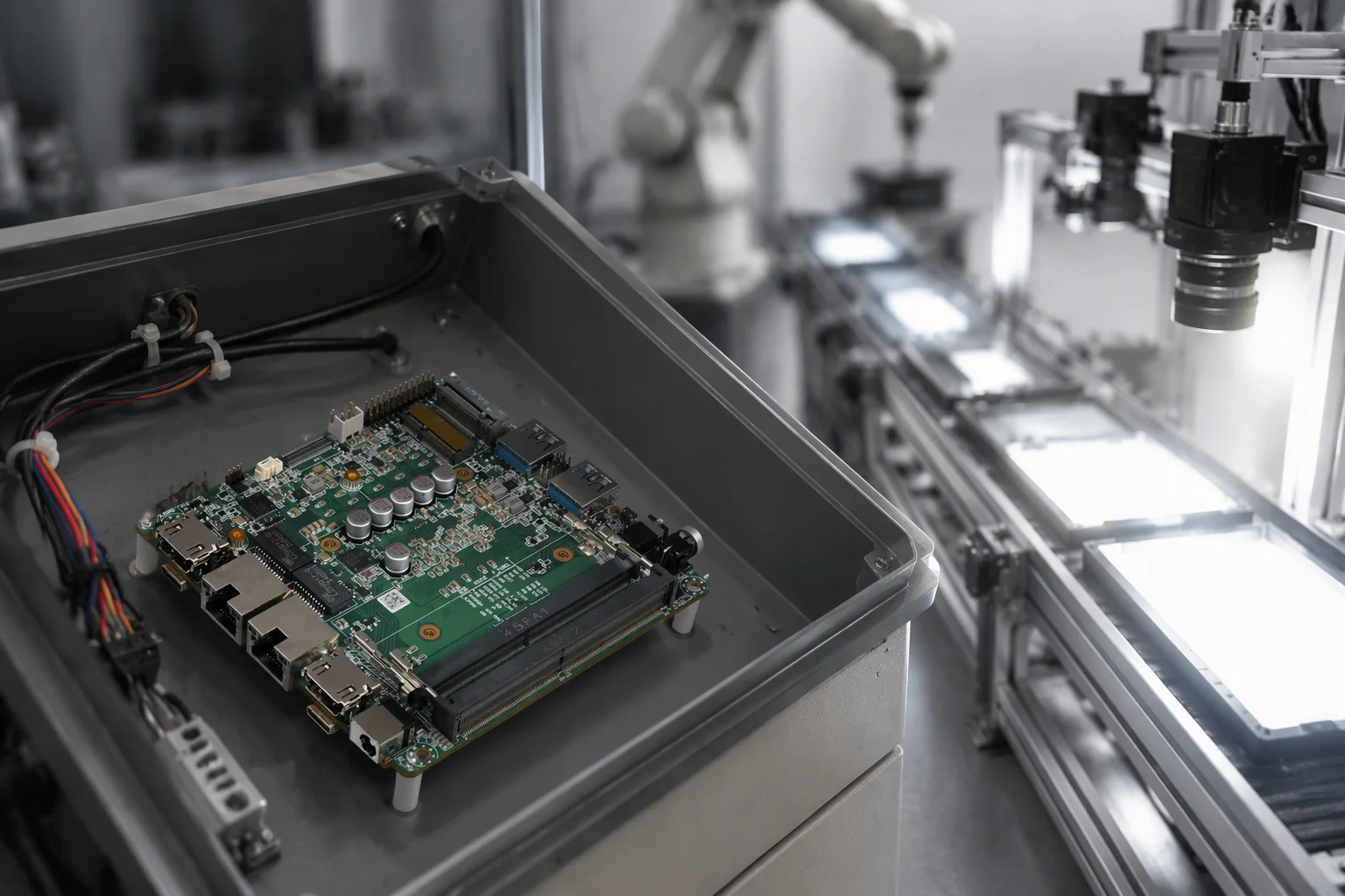 Factory automation HMI and vision station