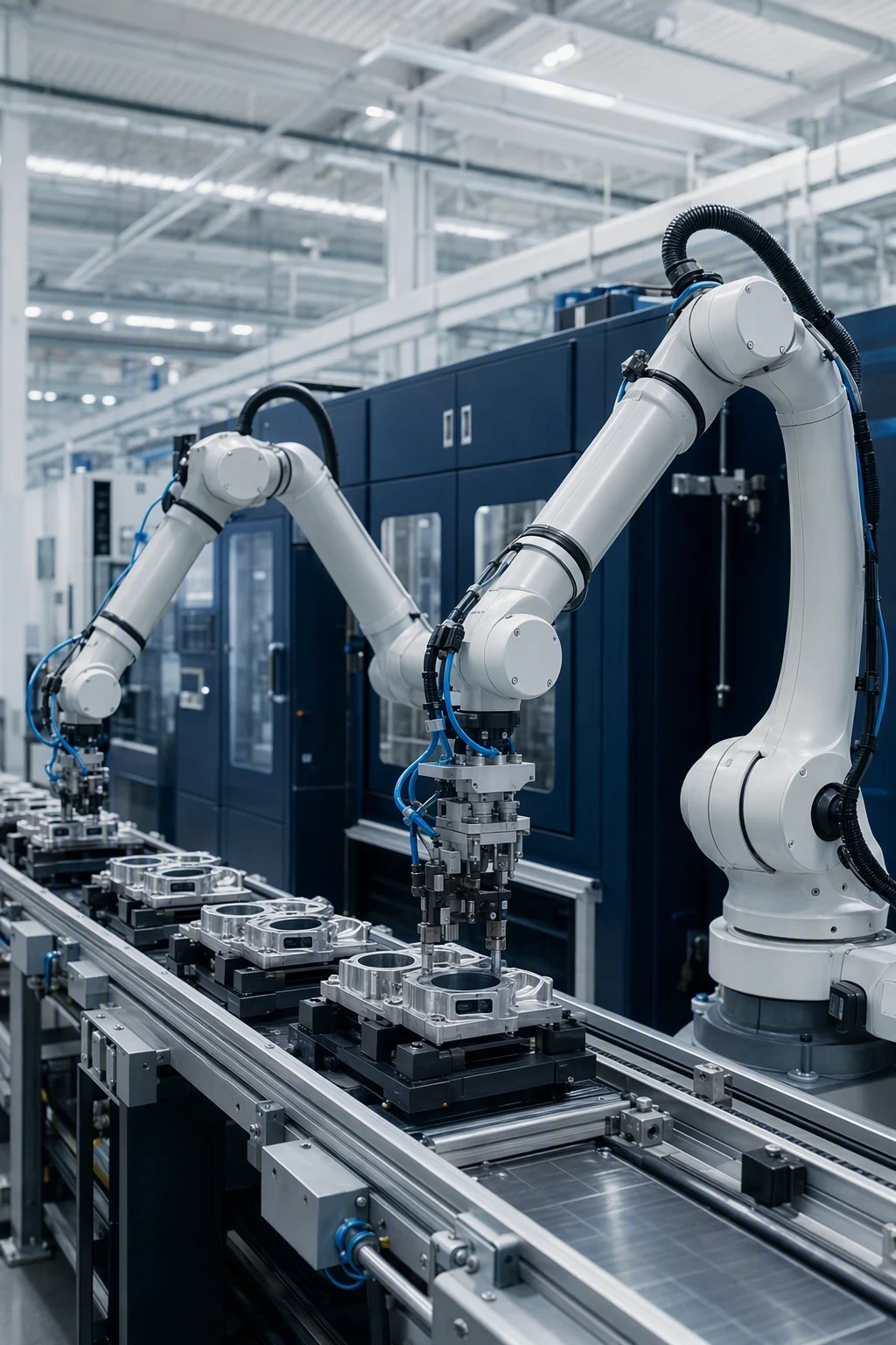 Machine vision inspection line in a clean factory hall