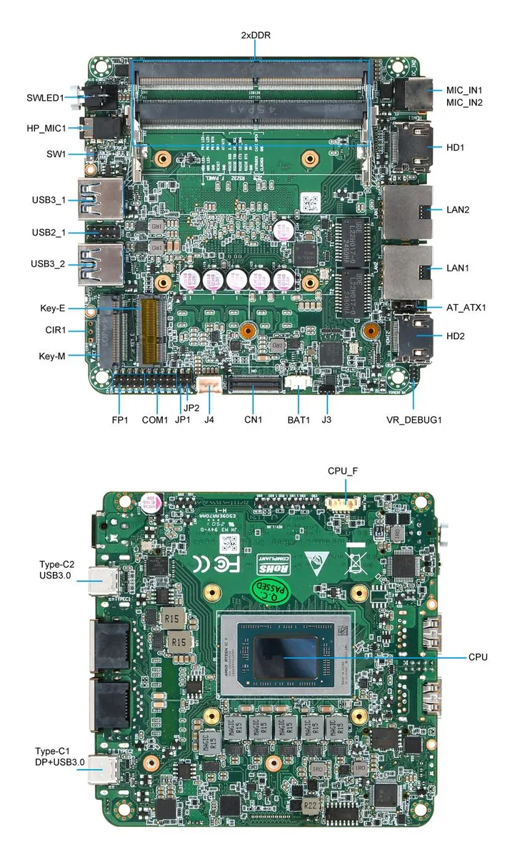 HK800CA industrial motherboard view 8
