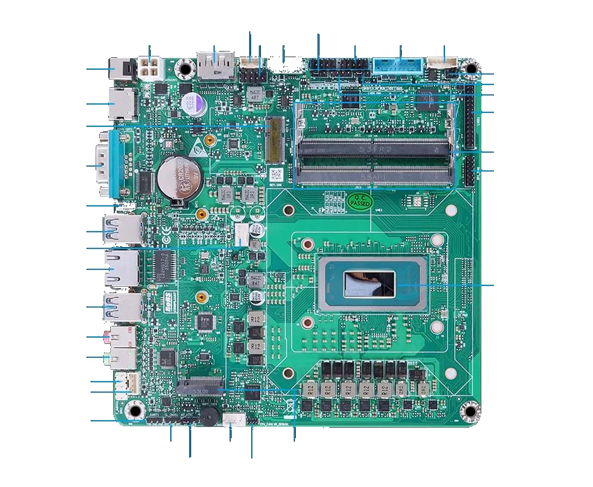TIM800B industrial motherboard view 3