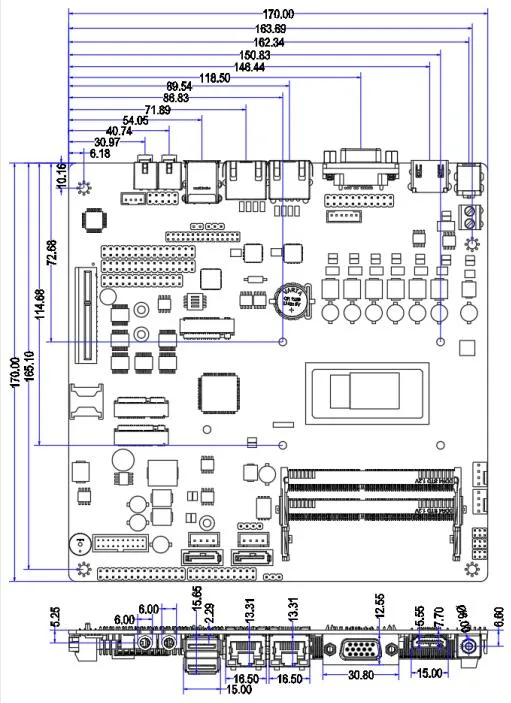 TOP600B industrial motherboard view 3