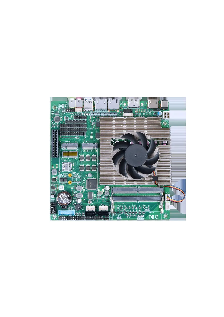 TOP800B Mini-ITX industrial motherboard, vertical product shot