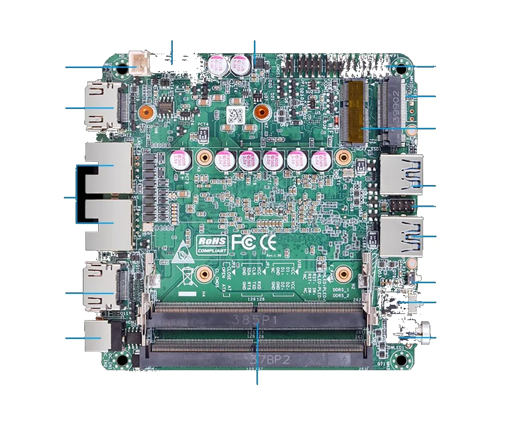 UT100CA industrial motherboard view 3