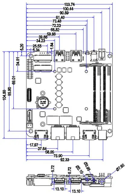 UT100CA industrial motherboard view 4