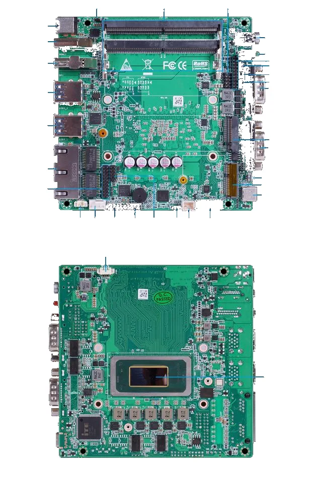 UT100NU industrial motherboard view 3